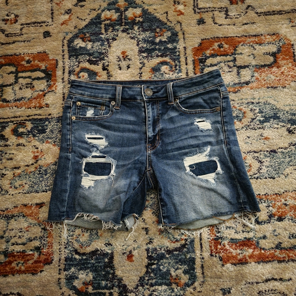 American Eagle distressed denim shorts